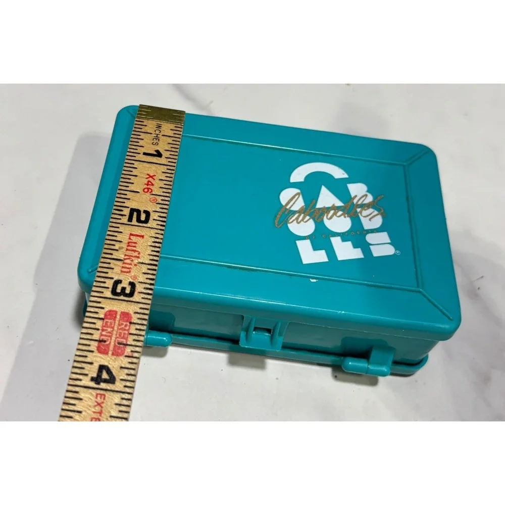 Caboodles Mini Teal Double Sided Organizer Case Small Jewelry Storage